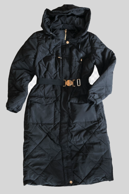 ladies long coat with recycled